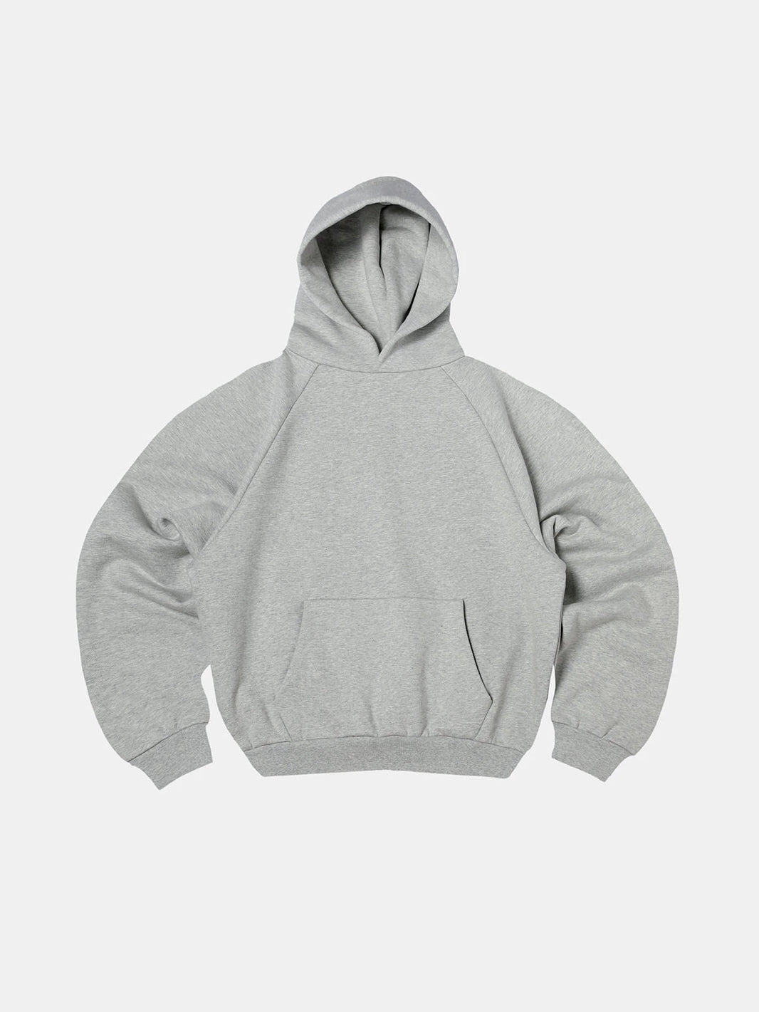 600 GSM RAGLAN CROPPED FIT 'FLOWER GRAY' HOODIE