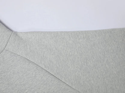 600 GSM RAGLAN CROPPED FIT 'FLOWER GRAY' HOODIE