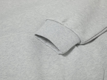 600 GSM RAGLAN CROPPED FIT 'FLOWER GRAY' HOODIE