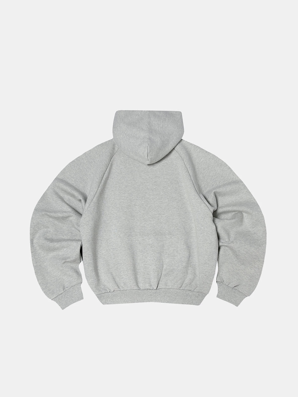 600 GSM RAGLAN CROPPED FIT 'FLOWER GRAY' HOODIE