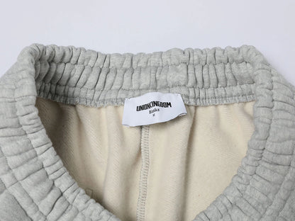 600 GSM BAGGY FIT 'FLOWER GRAY' PANTS