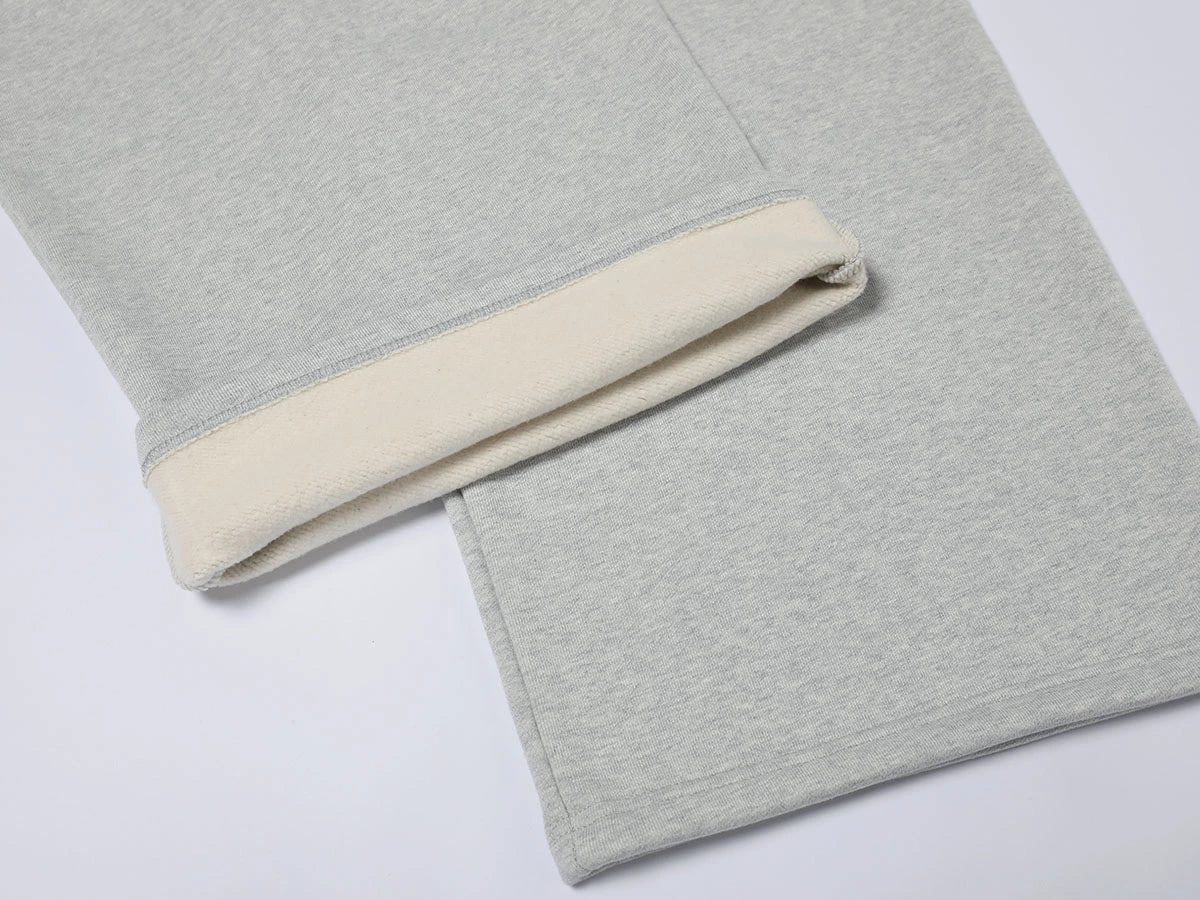 600 GSM BAGGY FIT 'FLOWER GRAY' PANTS