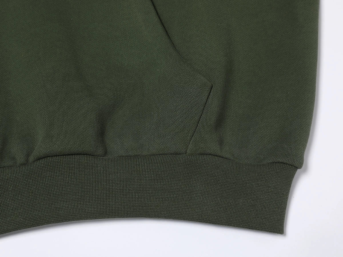 600 GSM RAGLAN CROPPED FIT 'OLIVE' HOODIE