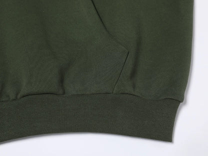 600 GSM RAGLAN CROPPED FIT 'OLIVE' HOODIE