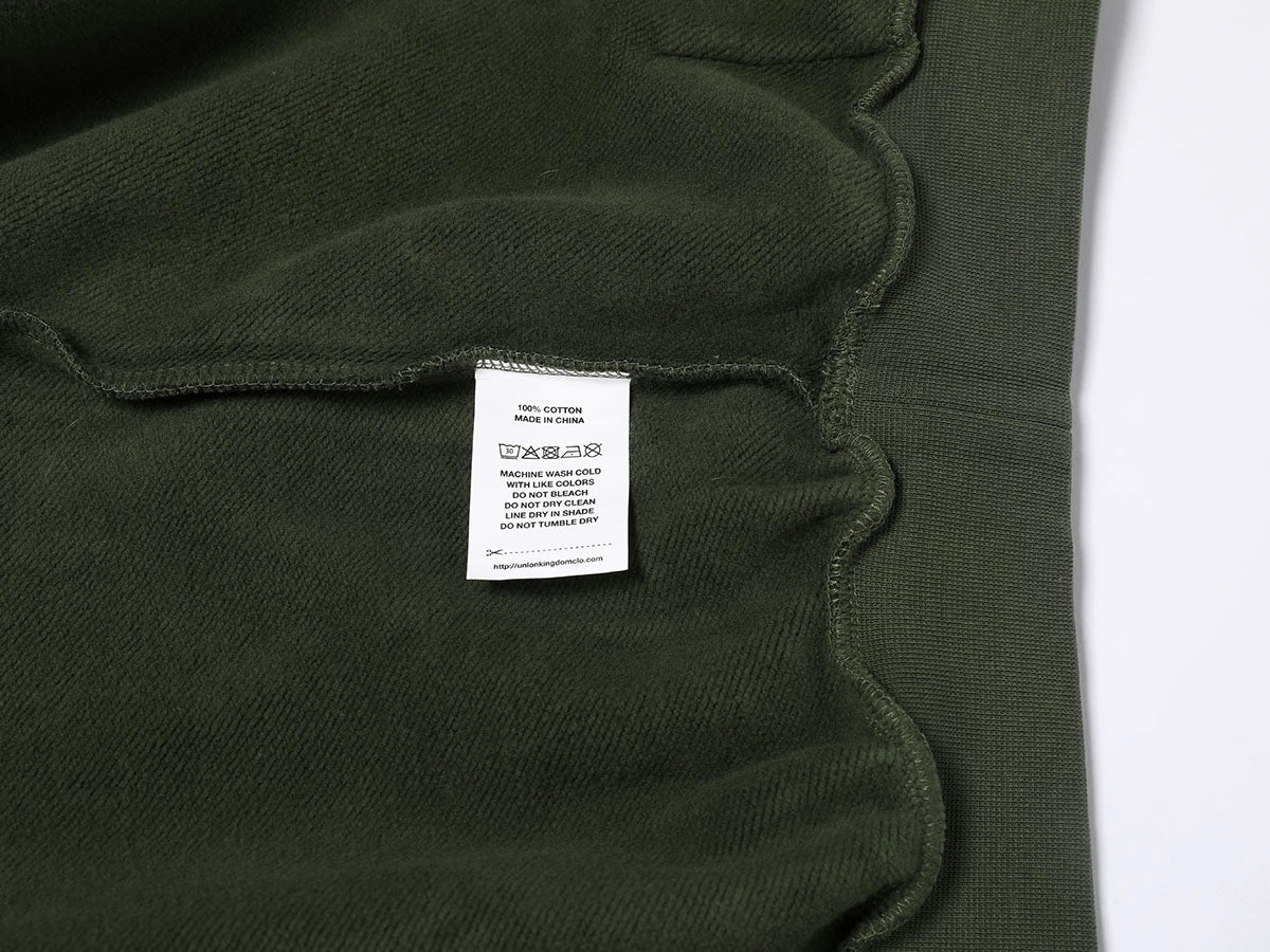600 GSM RAGLAN CROPPED FIT 'OLIVE' HOODIE