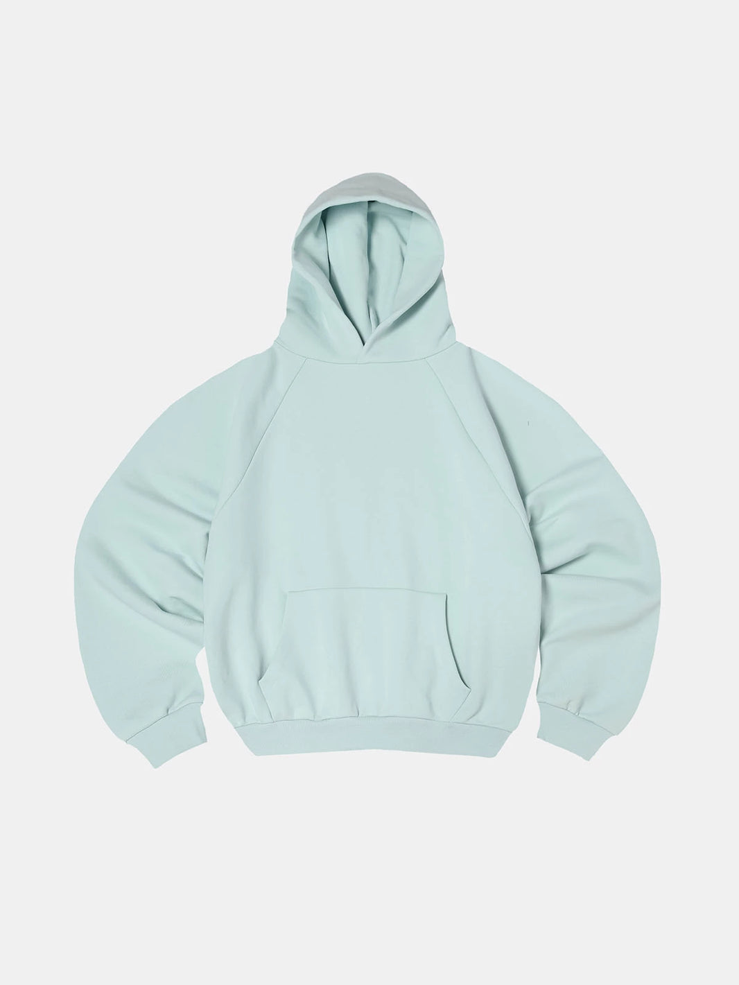 600 GSM RAGLAN CROPPED FIT 'LIGHT BULE' HOODIE