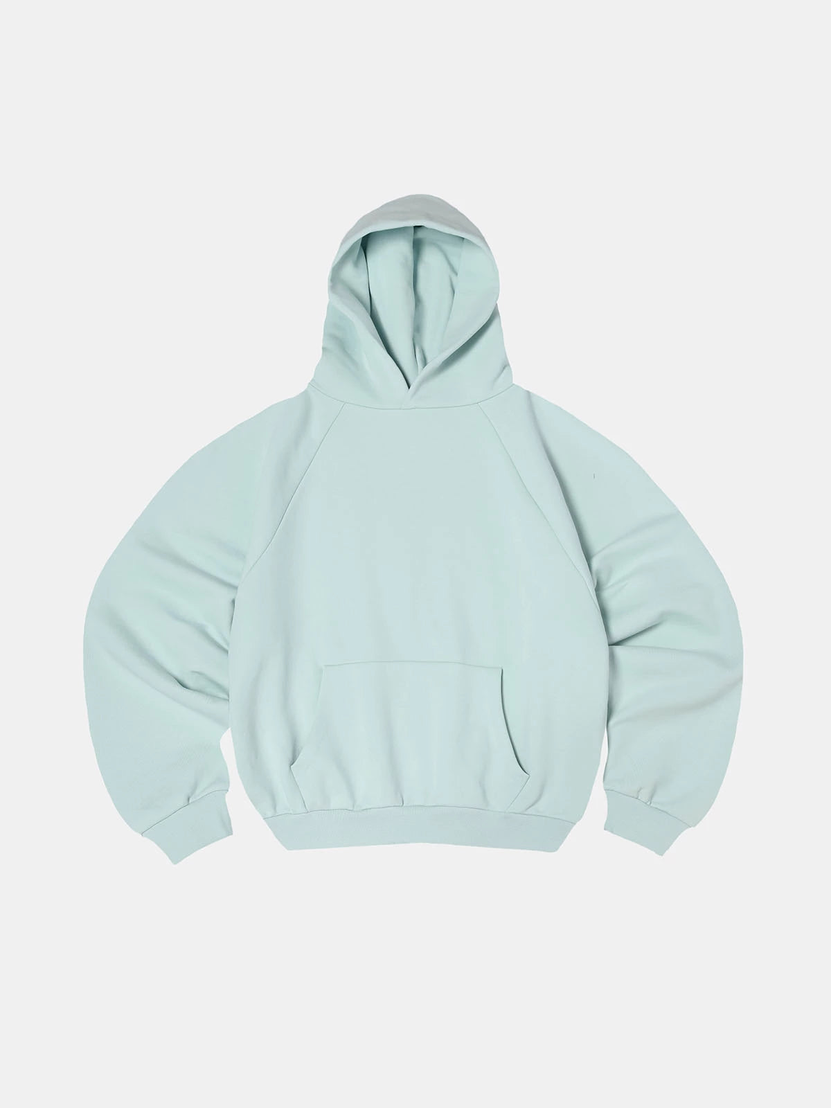 600 GSM RAGLAN CROPPED FIT 'LIGHT BULE' HOODIE