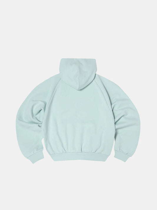 600 GSM RAGLAN CROPPED FIT 'LIGHT BULE' HOODIE