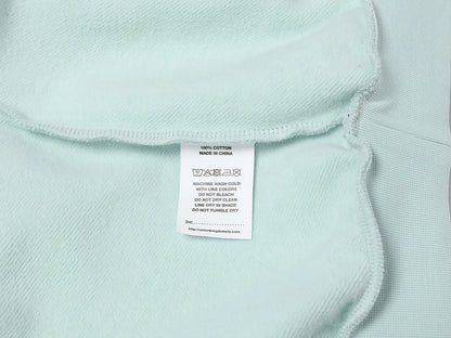 600 GSM RAGLAN CROPPED FIT 'LIGHT BULE' HOODIE