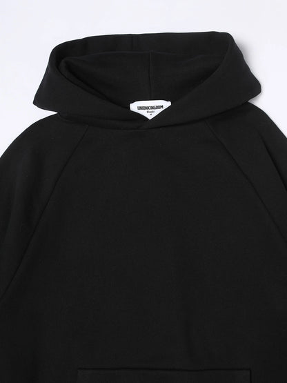 600 GSM RAGLAN CROPPED FIT 'BLACK' HOODIE