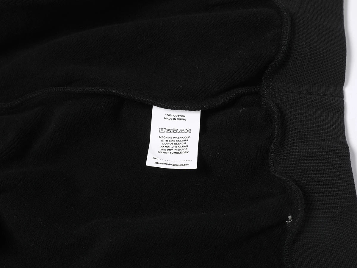 600 GSM RAGLAN CROPPED FIT 'BLACK' HOODIE