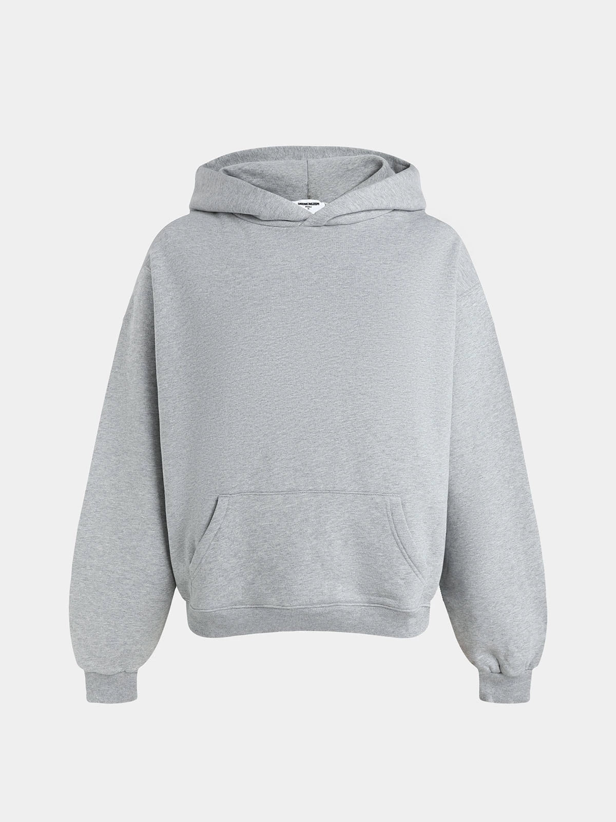 480 GSM FLEECE CROPPED FIT 'FLOWER GRAY' HOODIE