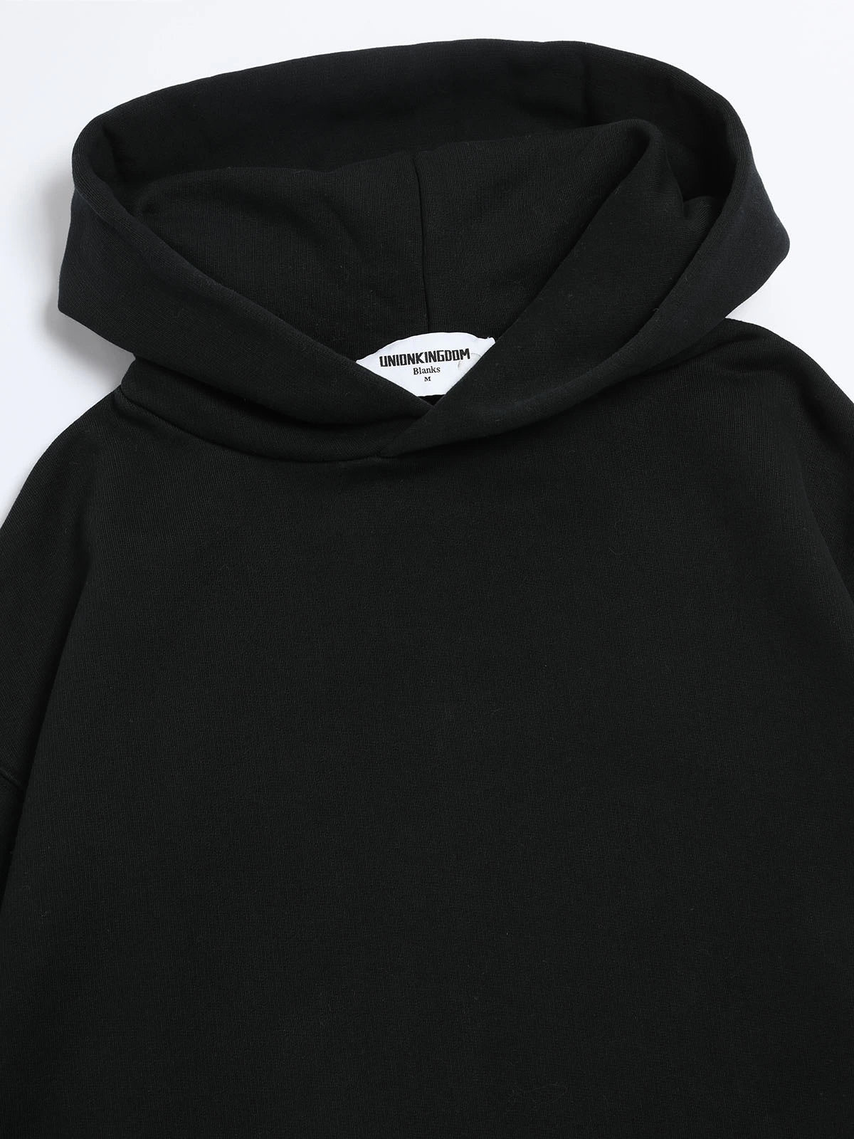 480 GSM FLEECE CROPPED FIT 'BLACK' HOODIE