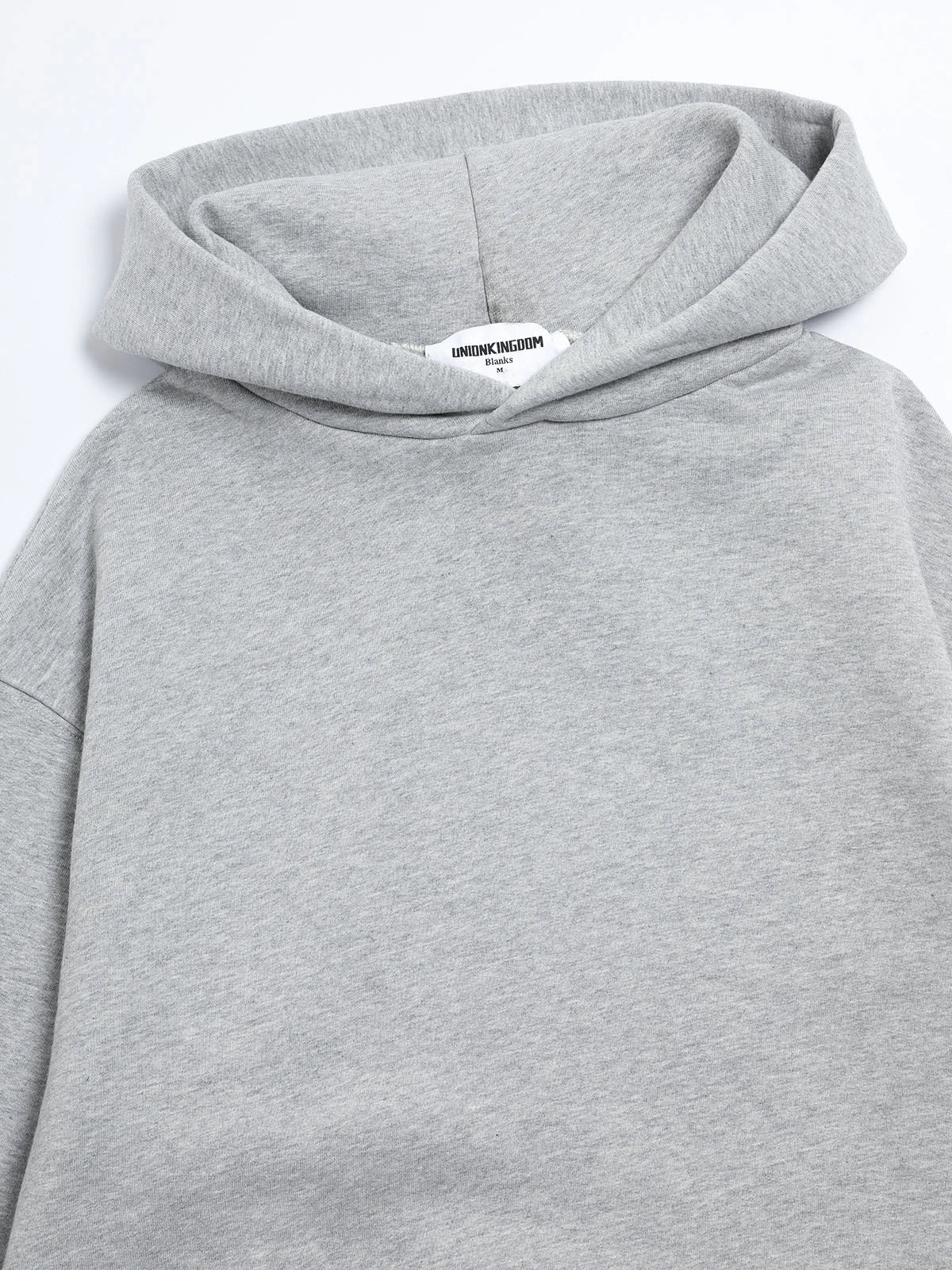 480 GSM FLEECE CROPPED FIT 'FLOWER GRAY' HOODIE