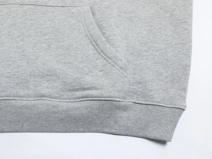 480 GSM FLEECE CROPPED FIT 'FLOWER GRAY' HOODIE