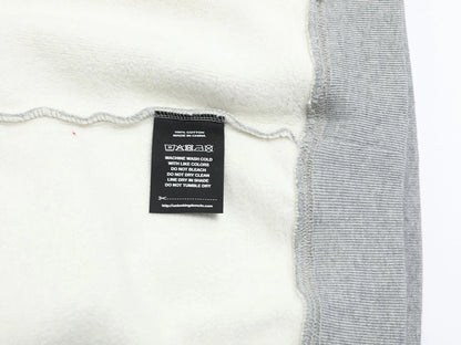 480 GSM FLEECE CROPPED FIT 'FLOWER GRAY' HOODIE