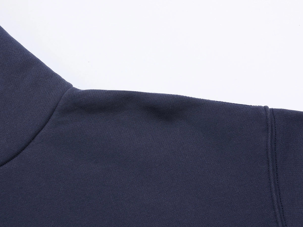 480 GSM FLEECE CROPPED FIT 'NAVE BLUW' HOODIE