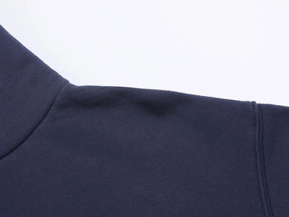 480 GSM FLEECE CROPPED FIT 'NAVE BLUW' HOODIE