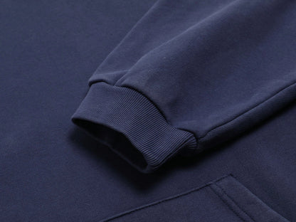 480 GSM FLEECE CROPPED FIT 'NAVE BLUW' HOODIE