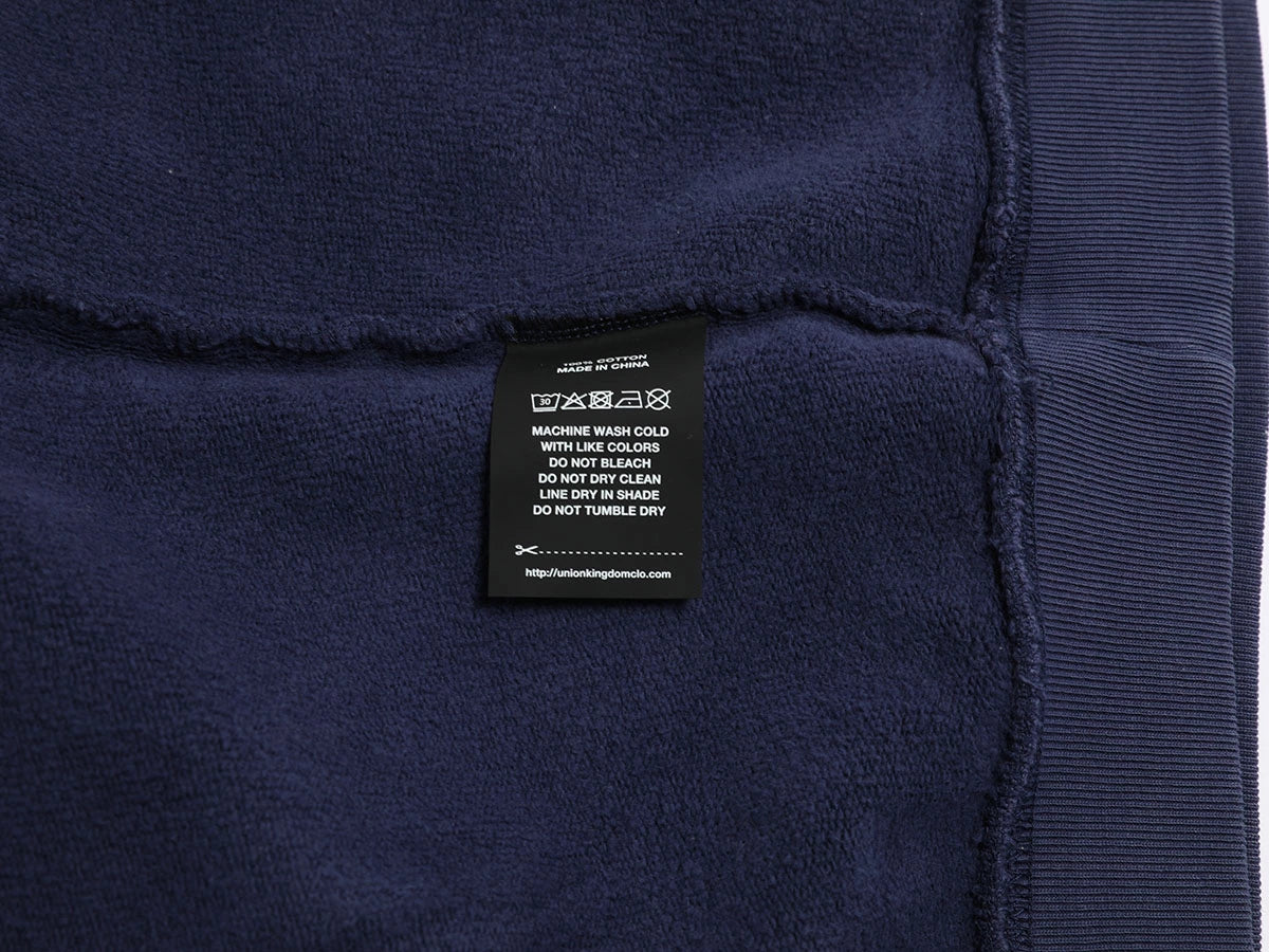 480 GSM FLEECE CROPPED FIT 'NAVE BLUW' HOODIE