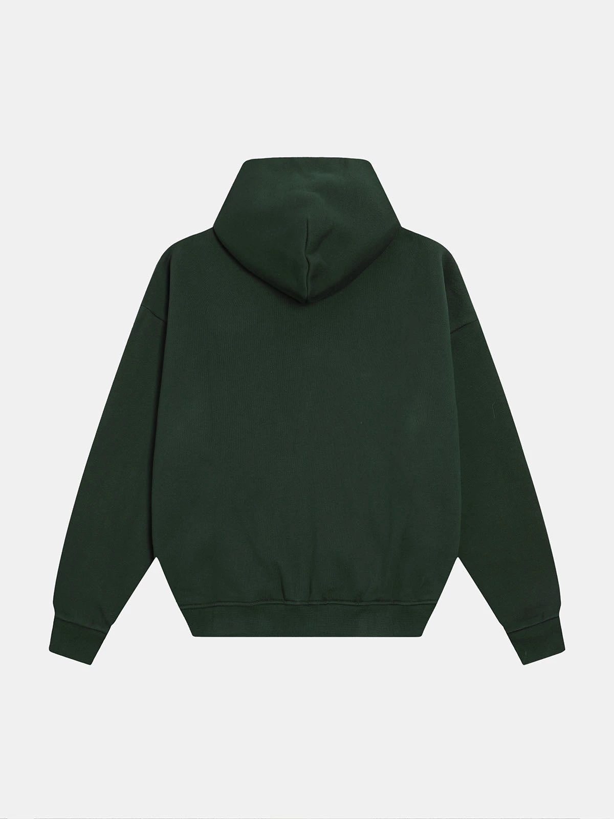 520 GSM BOXY CROPPED FIT ' DARK GREEN' ZIP-UP HOODIE