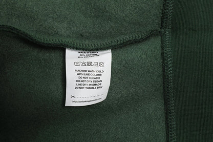 520 GSM BOXY CROPPED FIT ' DARK GREEN' ZIP-UP HOODIE