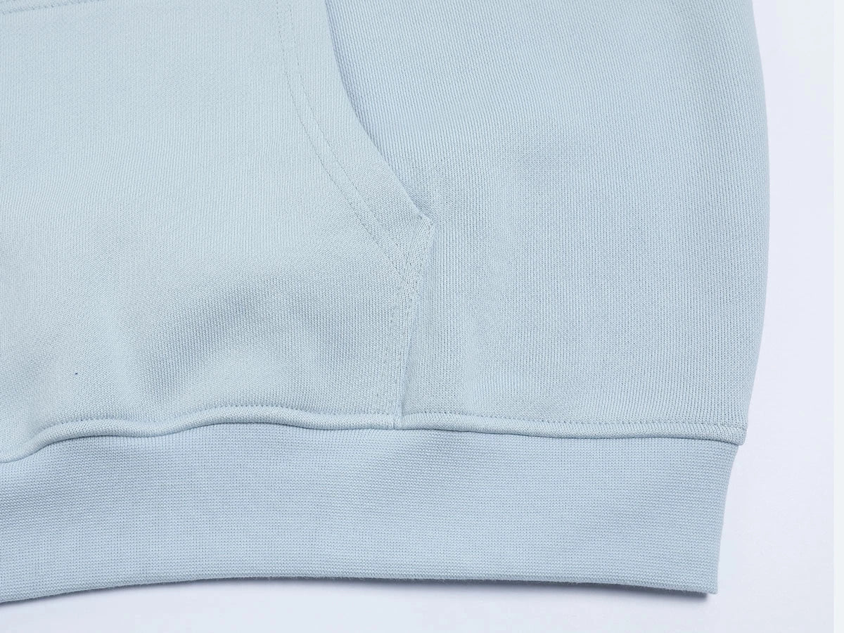 520 GSM BOXY CROPPED FIT 'LIGHT BLUE' HOODIE
