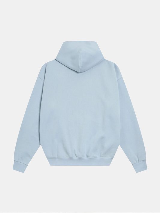 520 GSM BOXY CROPPED FIT 'LIGHT BLUE' HOODIE