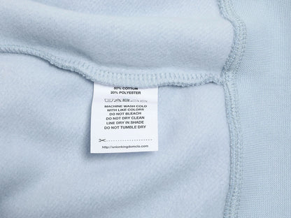 520 GSM BOXY CROPPED FIT 'LIGHT BULE' ZIP-UP HOODIE