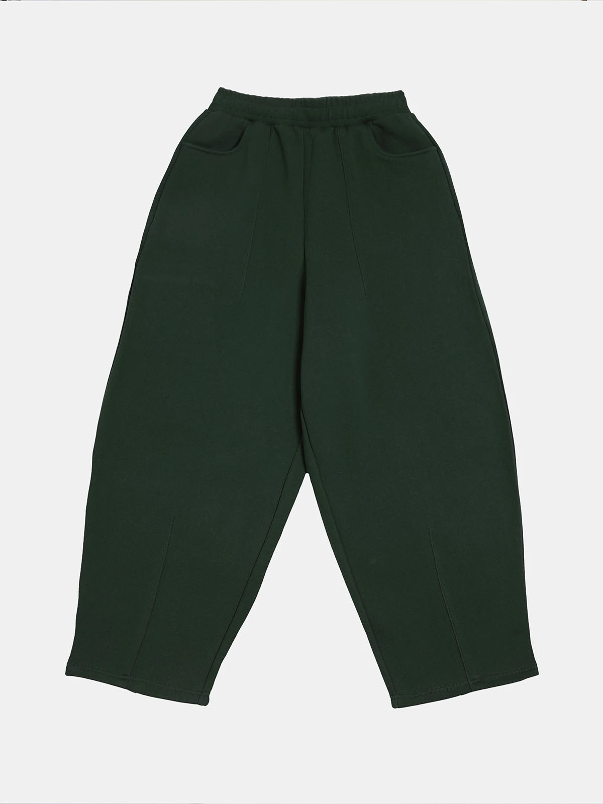 520 GSM COZY BAGGY 'DARK GREEN' STRAIGHT PANTS