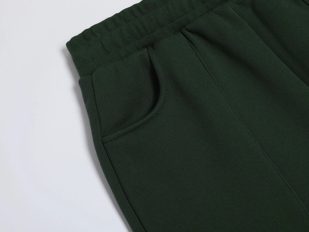 520 GSM COZY BAGGY 'DARK GREEN' STRAIGHT PANTS