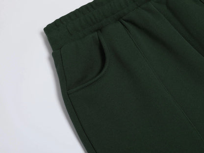 520 GSM COZY BAGGY 'DARK GREEN' STRAIGHT PANTS
