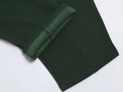 520 GSM COZY BAGGY 'DARK GREEN' STRAIGHT PANTS