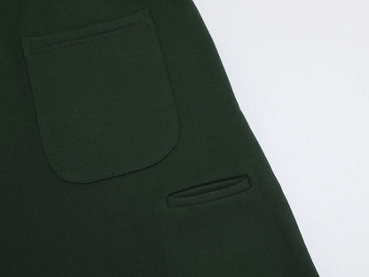 520 GSM COZY BAGGY 'DARK GREEN' STRAIGHT PANTS