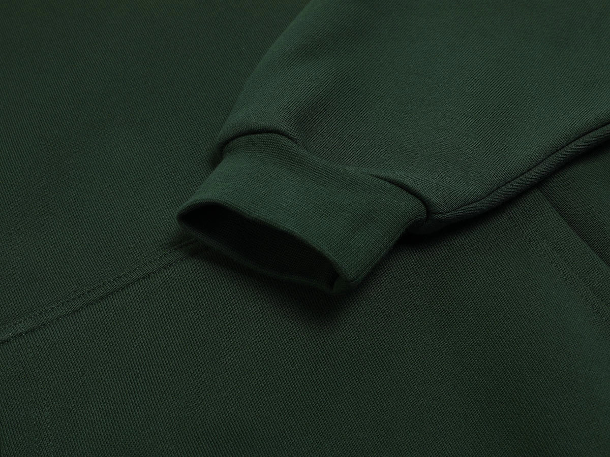 520 GSM BOXY CROPPED FIT 'DARK GREEN' HOODIE