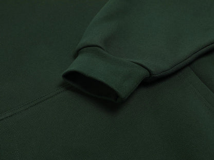 520 GSM BOXY CROPPED FIT 'DARK GREEN' HOODIE