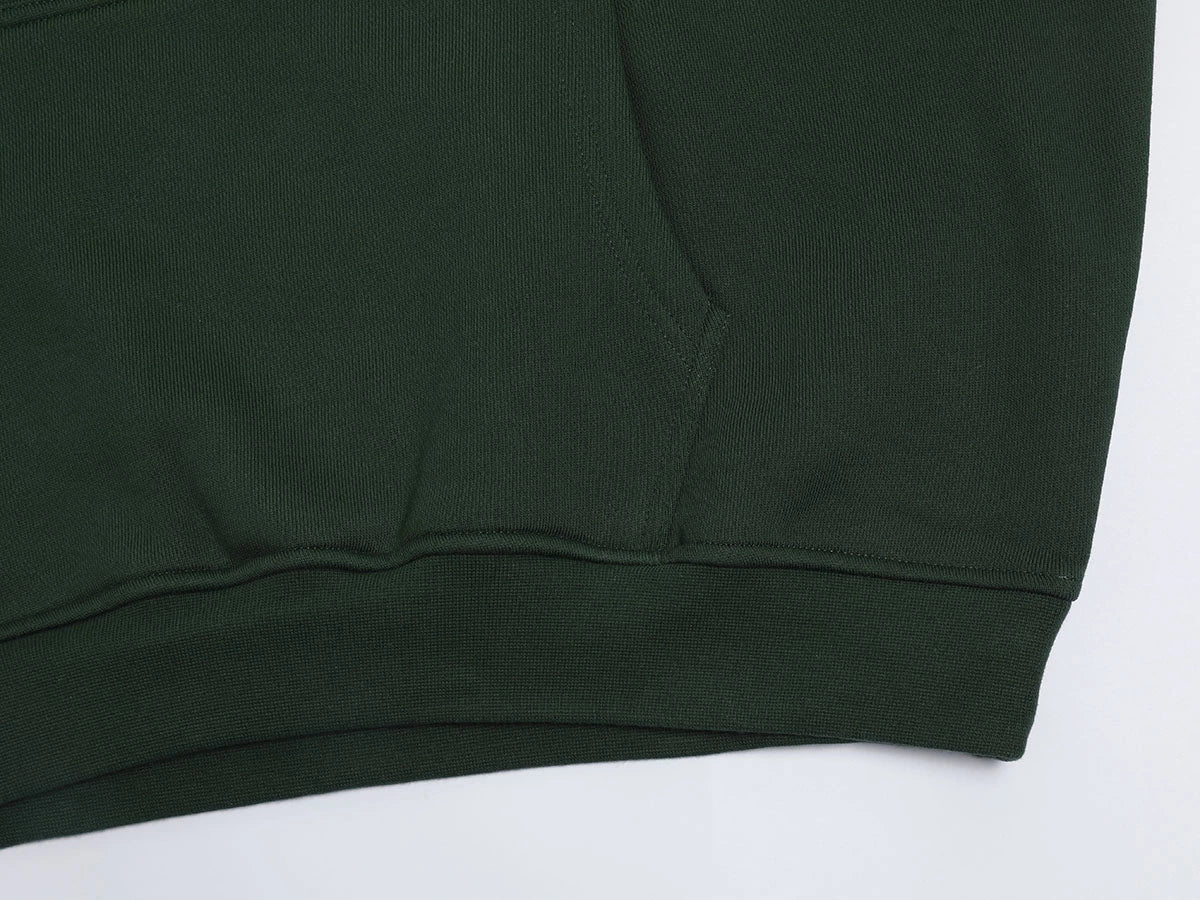 520 GSM BOXY CROPPED FIT 'DARK GREEN' HOODIE