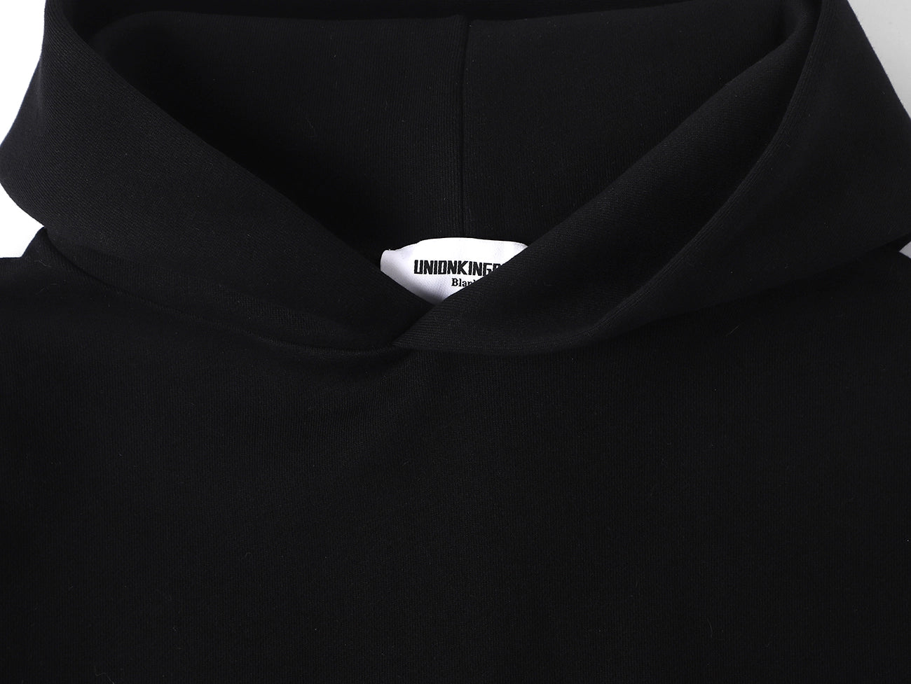 630 GSM BOXY CROPPED FIT 'BLACK' HOODIE