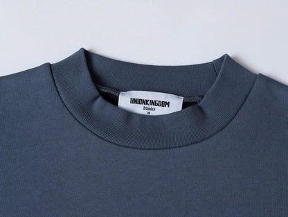 630 GSM BOXY CROPPED FIT 'GRAY BLUE' CREWNECK