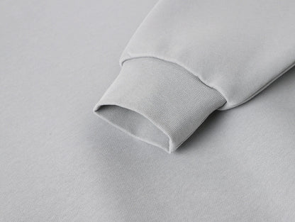 630 GSM BOXY CROPPED FIT 'ARCTIC GRAY' ZIP-UP HOODIE