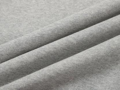 520 GSM BOXY CROPPED FIT 'FLOWER GRAY' ZIP-UP HOODIE