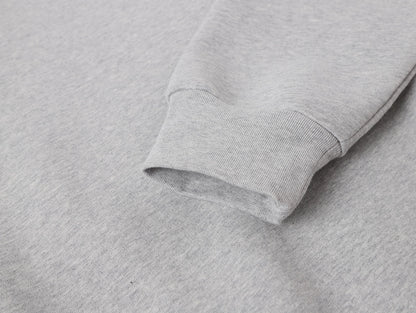630 GSM BOXY CROPPED FIT 'FLOWER GRAY' HOODIE