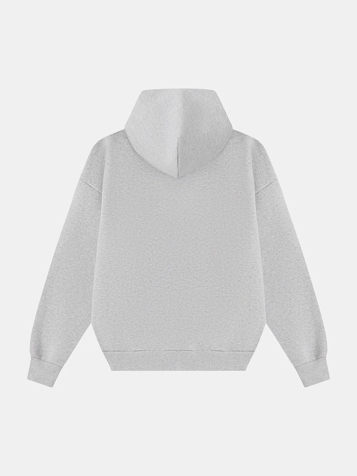 630 GSM BOXY CROPPED FIT 'FLOWER GRAY' HOODIE