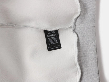 630 GSM BOXY CROPPED FIT 'FLOWER GRAY' HOODIE