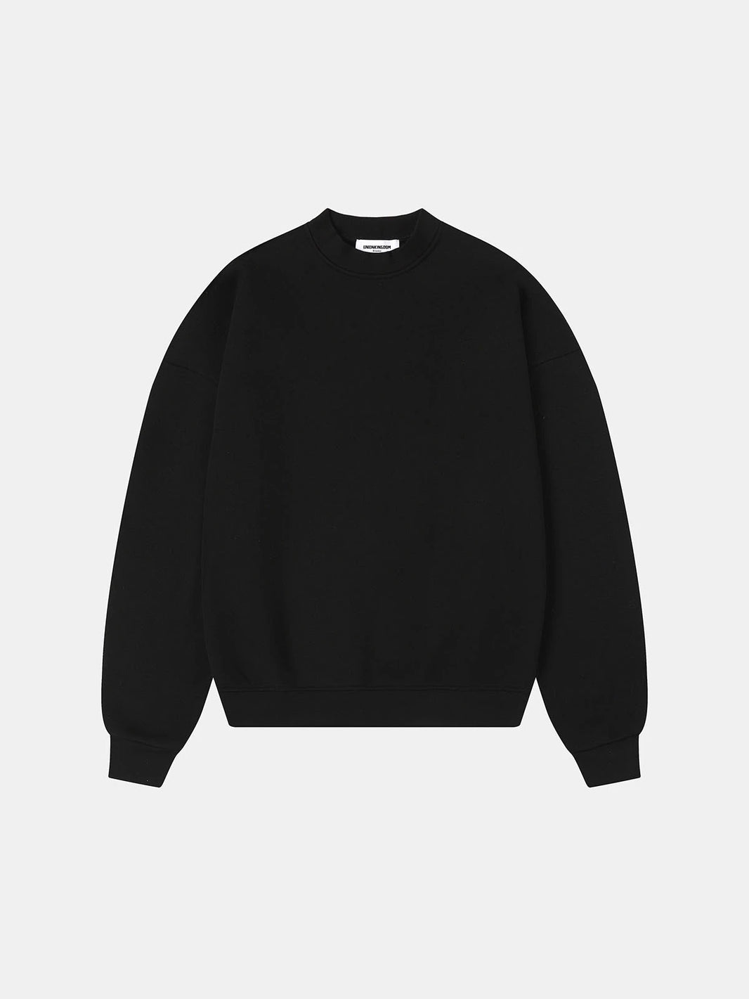 520 GSM BOXY CROPPED FIT 'BLACK' CREWNECK