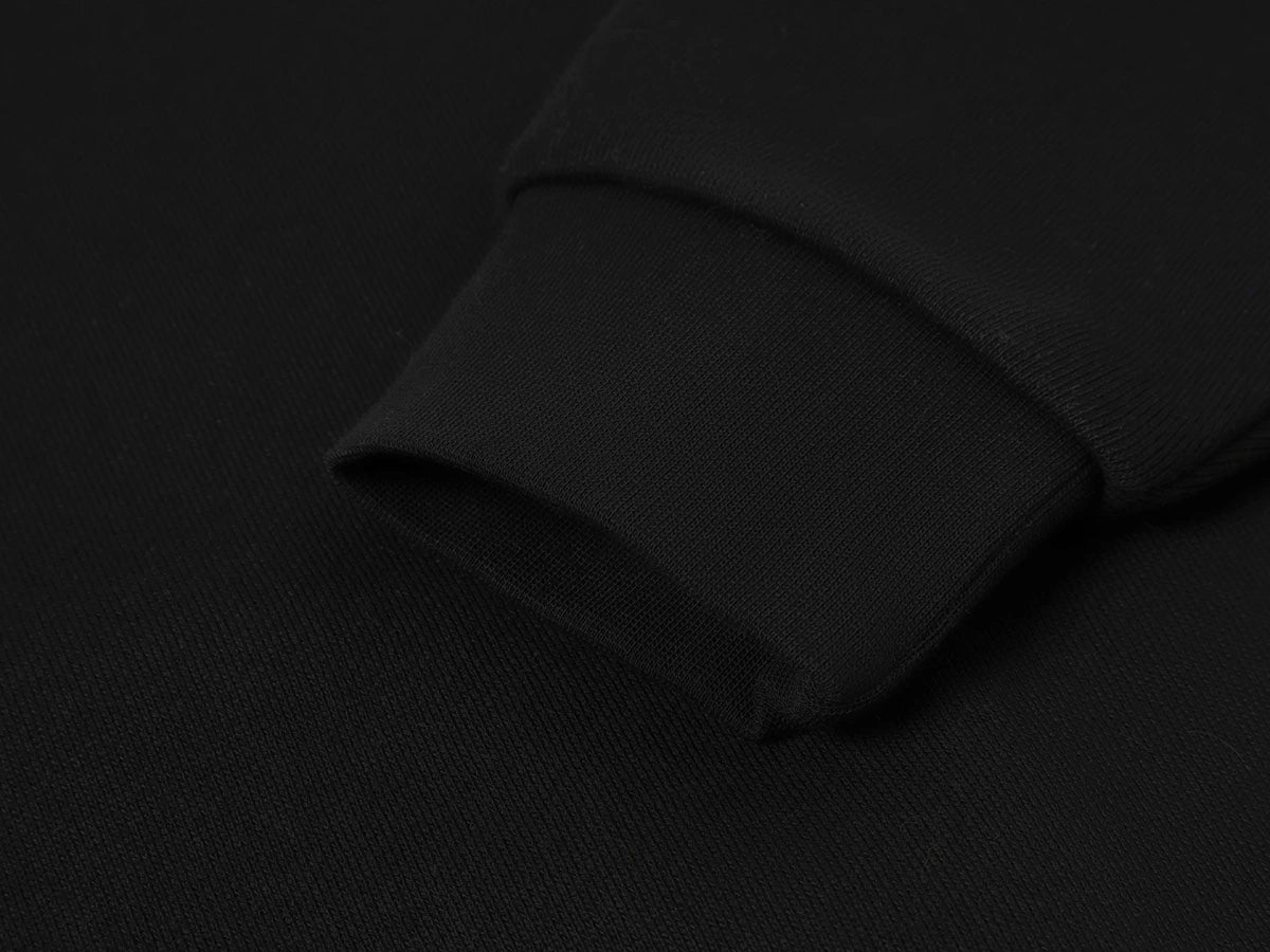 520 GSM BOXY CROPPED FIT 'BLACK' CREWNECK
