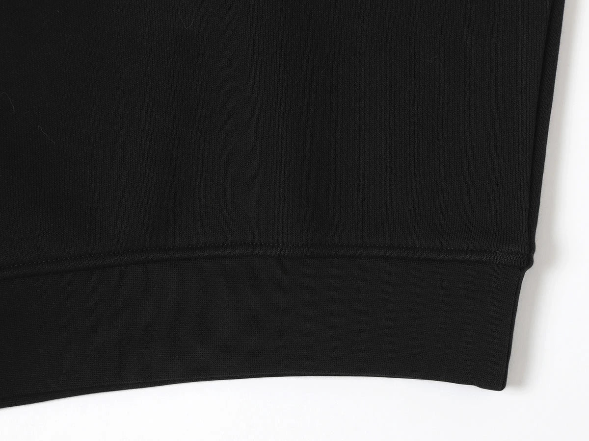 520 GSM BOXY CROPPED FIT 'BLACK' CREWNECK