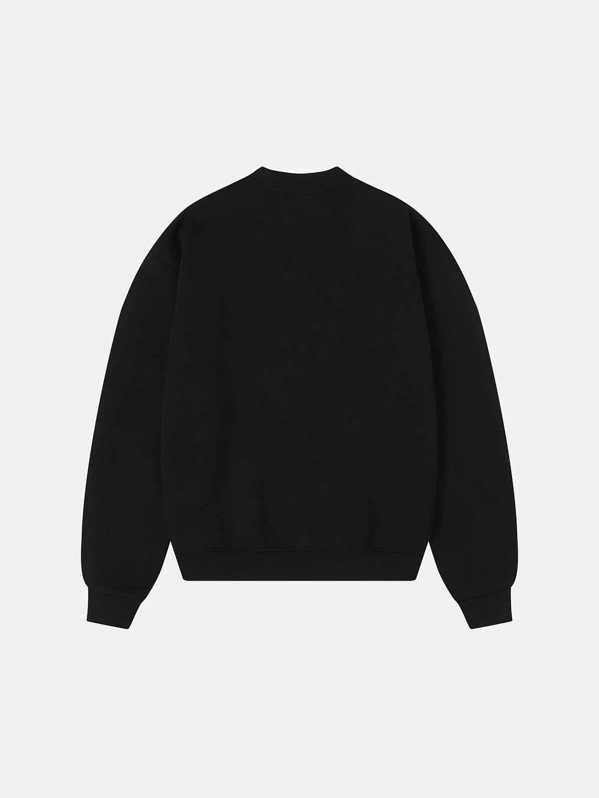 520 GSM BOXY CROPPED FIT 'BLACK' CREWNECK