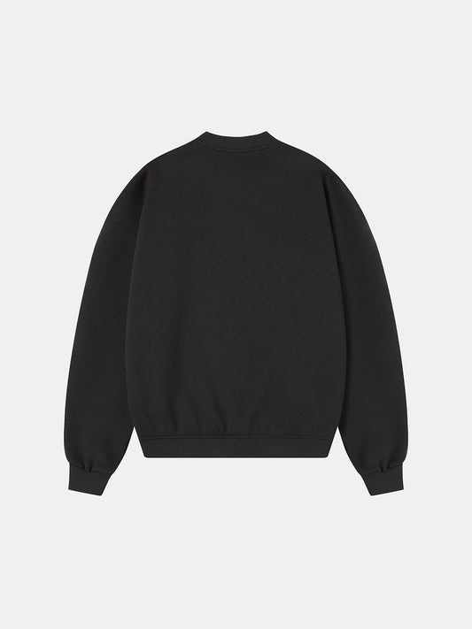 520 GSM BOXY CROPPED FIT 'DARK GRAY' CREWNECK