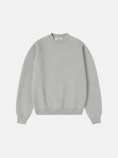 520 GSM BOXY CROPPED FIT 'FLOWER GRAY' CREWNECK